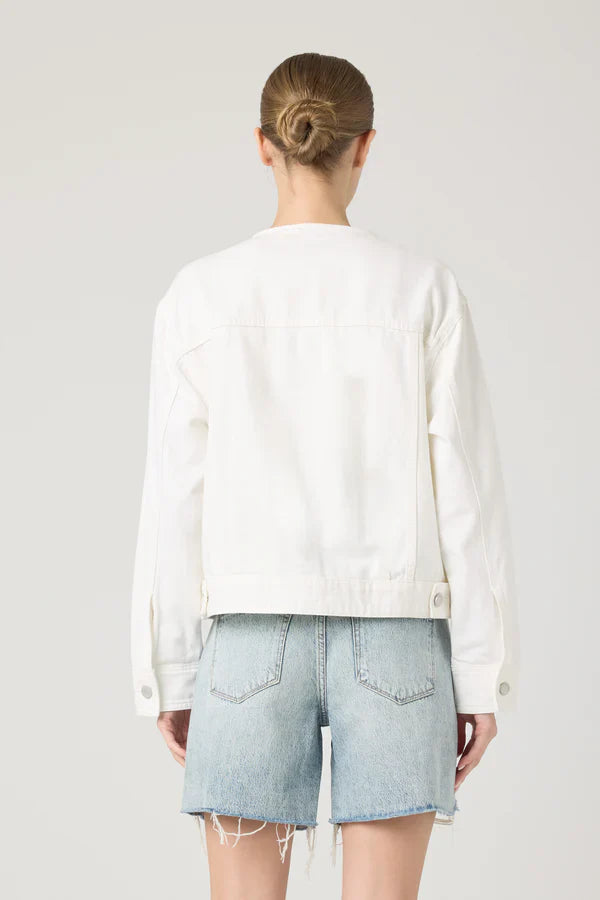 Blank NYC Collarless Denim Jacket