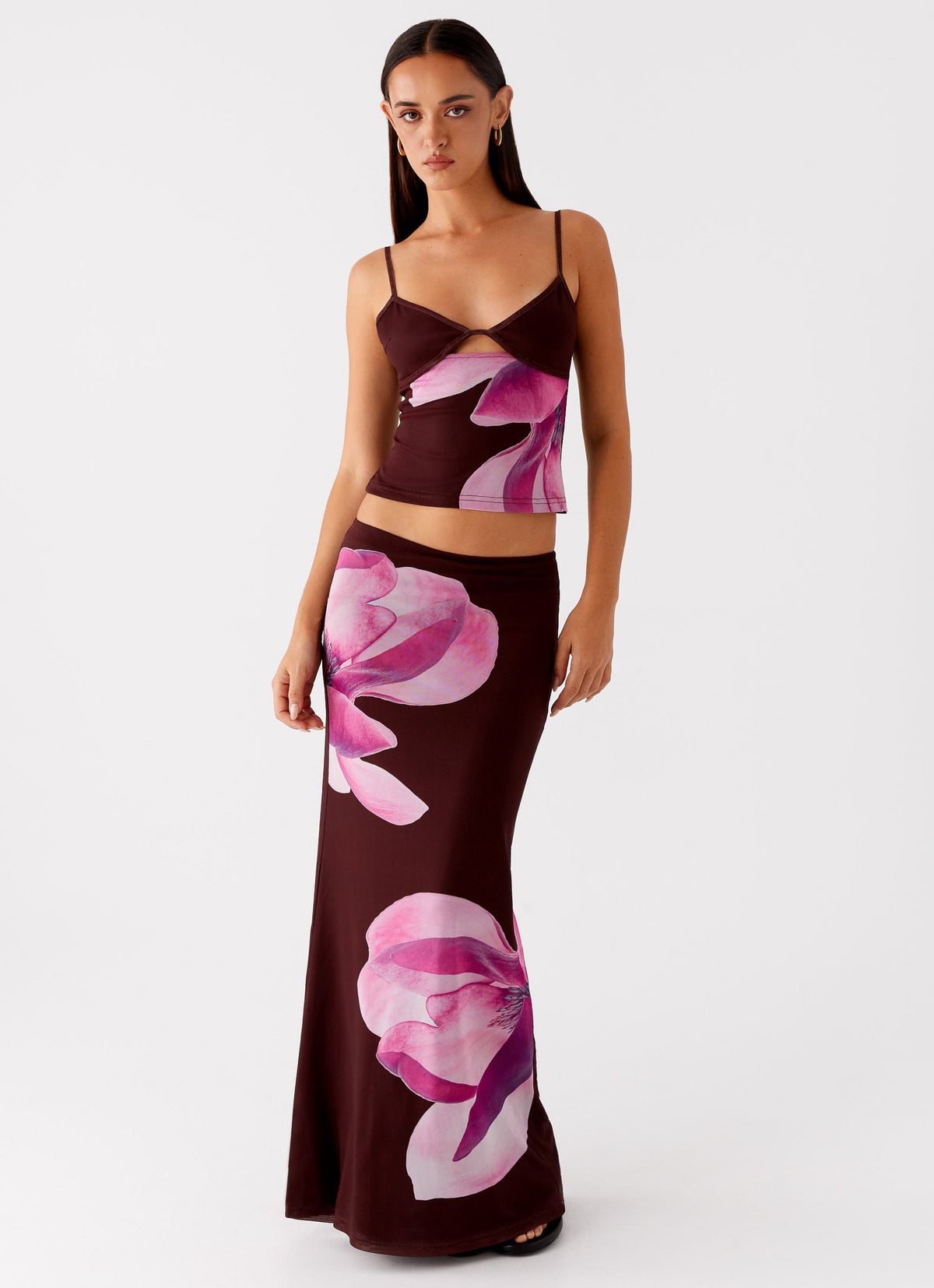 Alpha Cut Out Top - Dark Chocolate