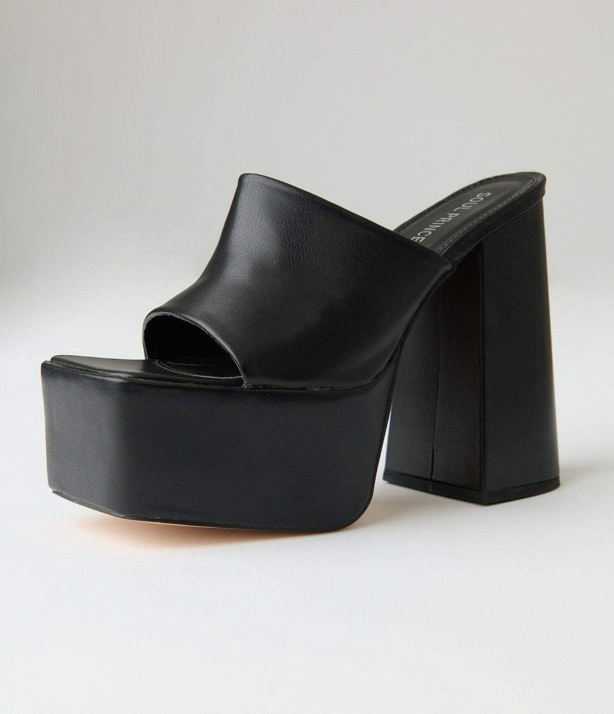 Black Leatherette Platforms