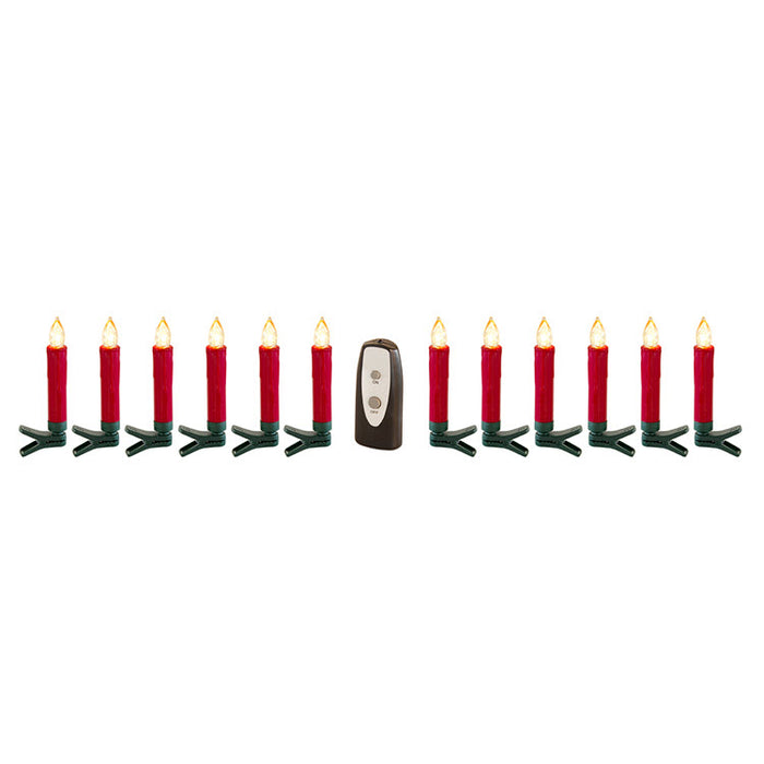 LED Clip On Taper Candle 4.5" H Set/24