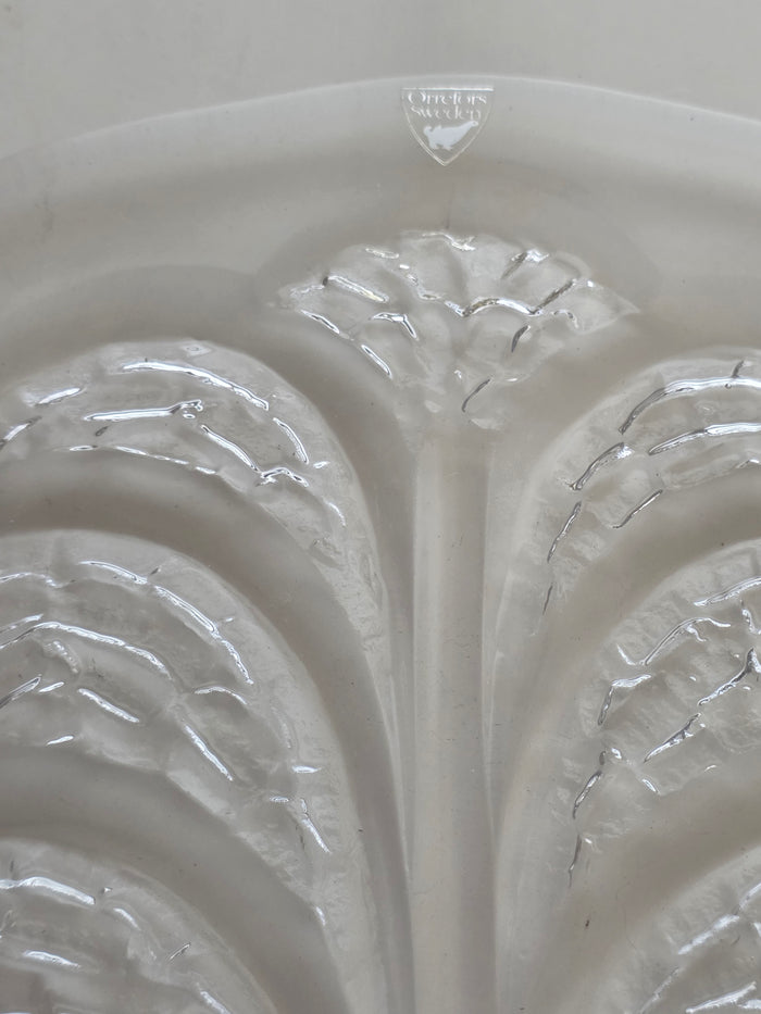 Orrefors SwedishEden leaf serving plate signed -
