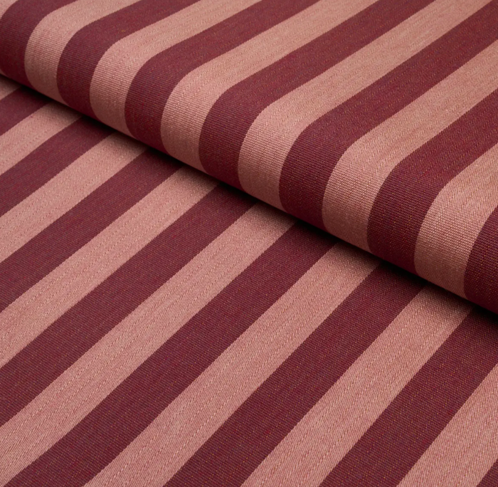Ready to Ship, 12x16 Hanson Stripe Pillow Cover in Raspberry, Schumacher Textiles
