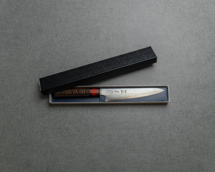 Shigeki Tanaka Ginsan (Silver #3) 150mm Petty with Wenge Buffalo Horn Handle