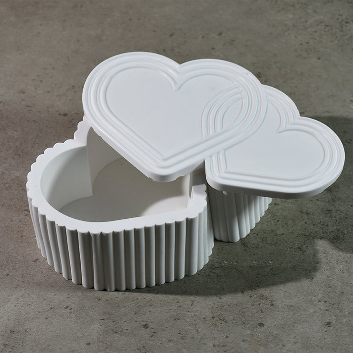 Striped Double Heart Storage Resin Mold