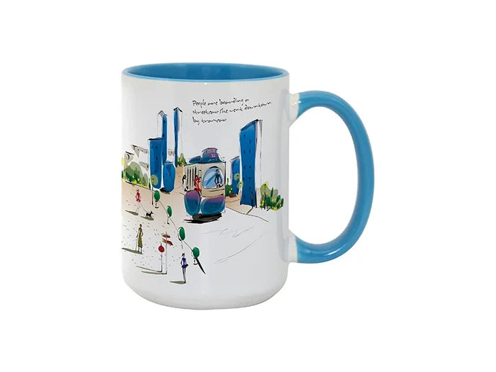 Sublimation 15oz Inner Rim Color - Light Blue