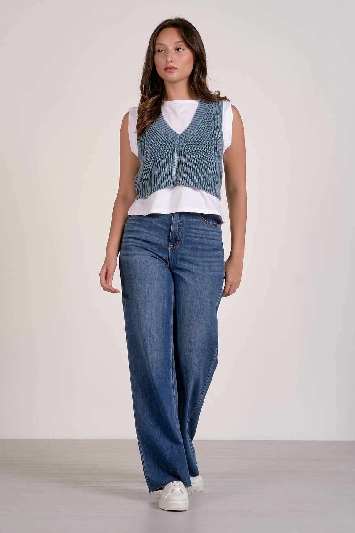 Elan Sleeveless Layered Sweater