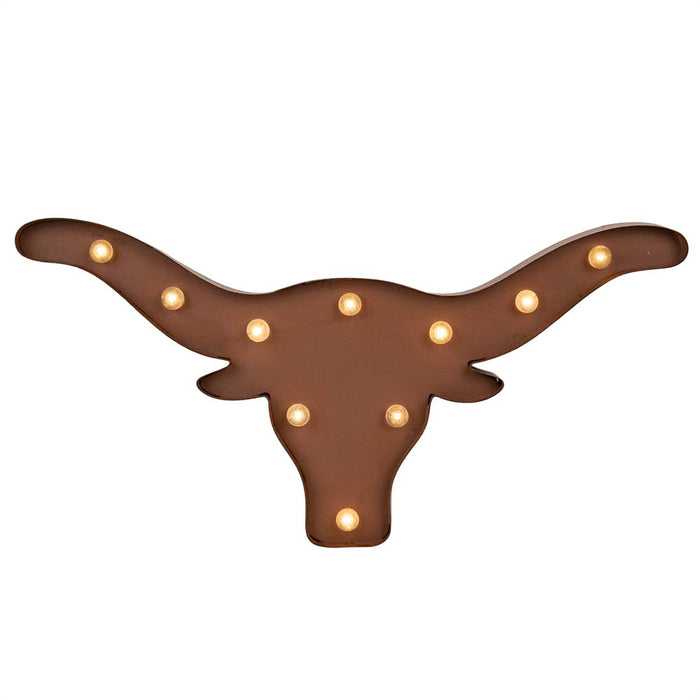 Vintage Rustic Farmhouse LED Marquee Ox Head Sign