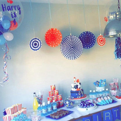 11 Nautical Party Decoration Kit with I AM ONE Banner Balloons, PaperFans