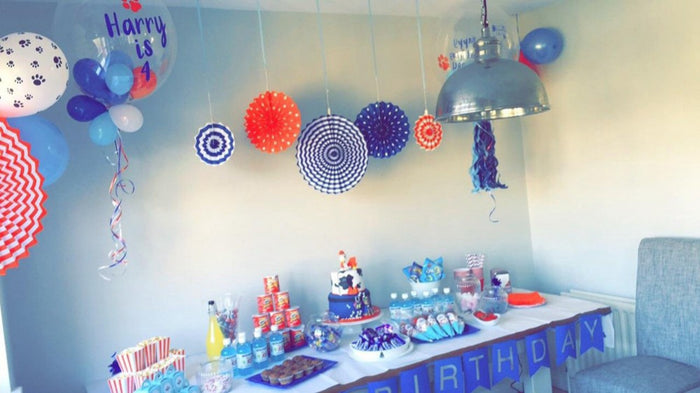 11 Nautical Party Decoration Kit with I AM ONE Banner Balloons, PaperFans