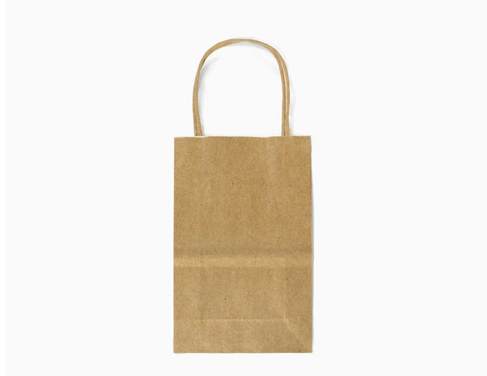 12 pcs- Solid Brown Color Kraft Bag 5" x 8.25"