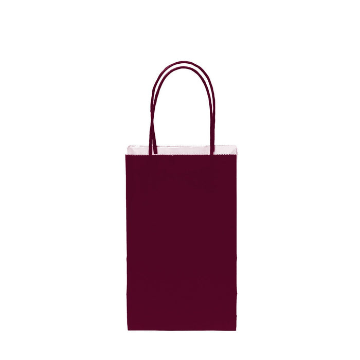 12 pcs- Solid Burgundy Color Kraft Bag 5" x 8.25"