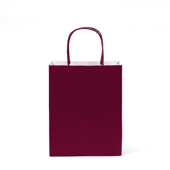 12 pcs- Solid Burgundy Color Kraft Bag 8" x 10"