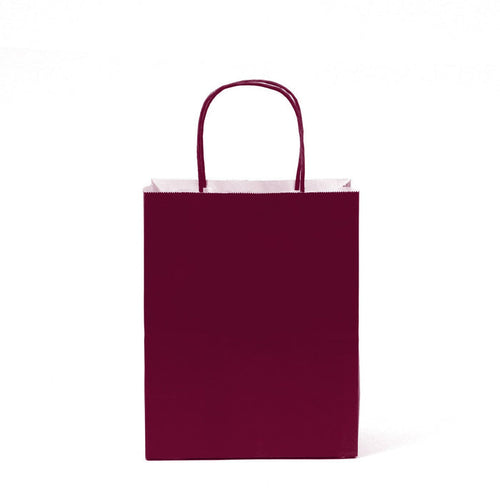 12 pcs- Solid Burgundy Color Kraft Bag 8" x 10"