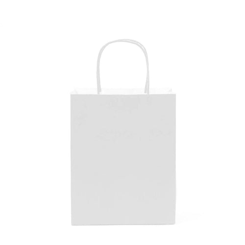 12 pcs- Solid White Color Kraft Bag 8" x 10"