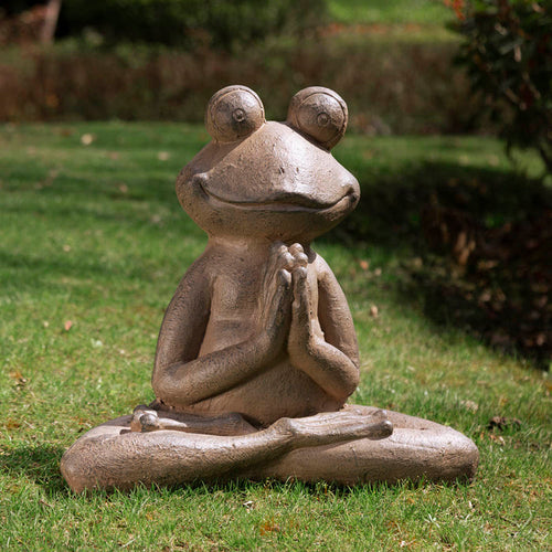 18.5"H MGO Yoga Frog Statue