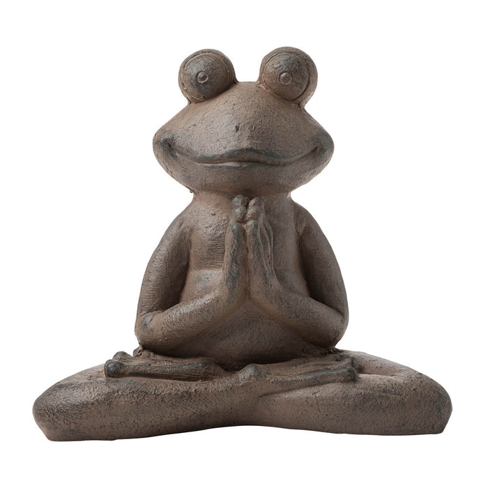 18.5"H MGO Yoga Frog Statue