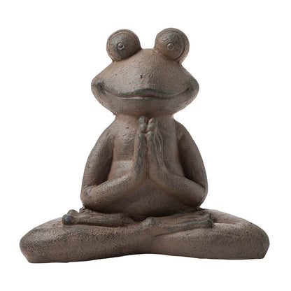 18.5"H MGO Yoga Frog Statue