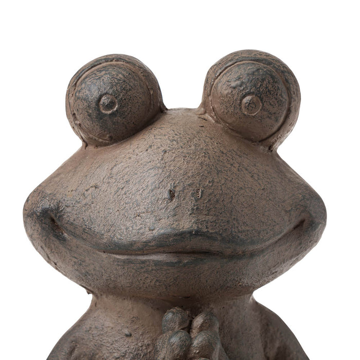 18.5"H MGO Yoga Frog Statue