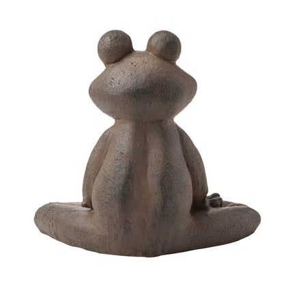 18.5"H MGO Yoga Frog Statue