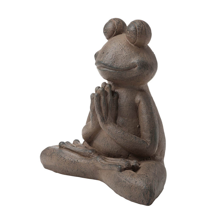 18.5"H MGO Yoga Frog Statue