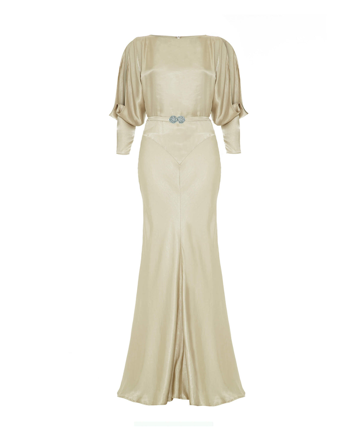 1930s Siren Evening Gown - Oyster Satin