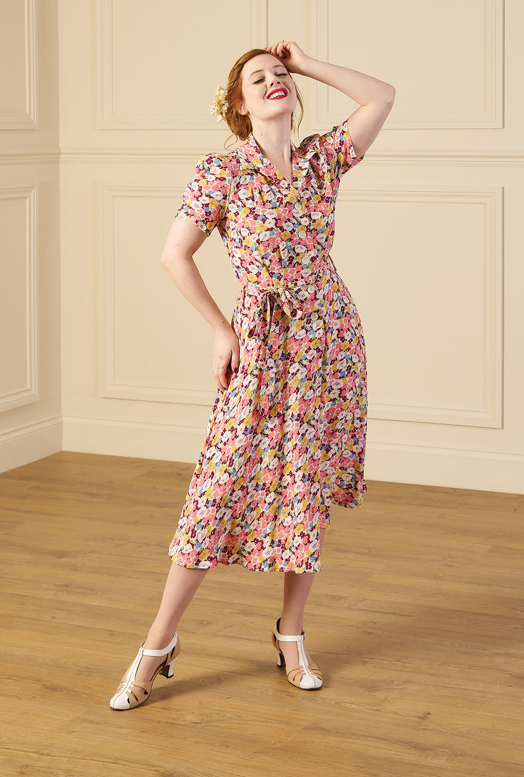 1940s Shirt-Waister Dress - Spring Parade