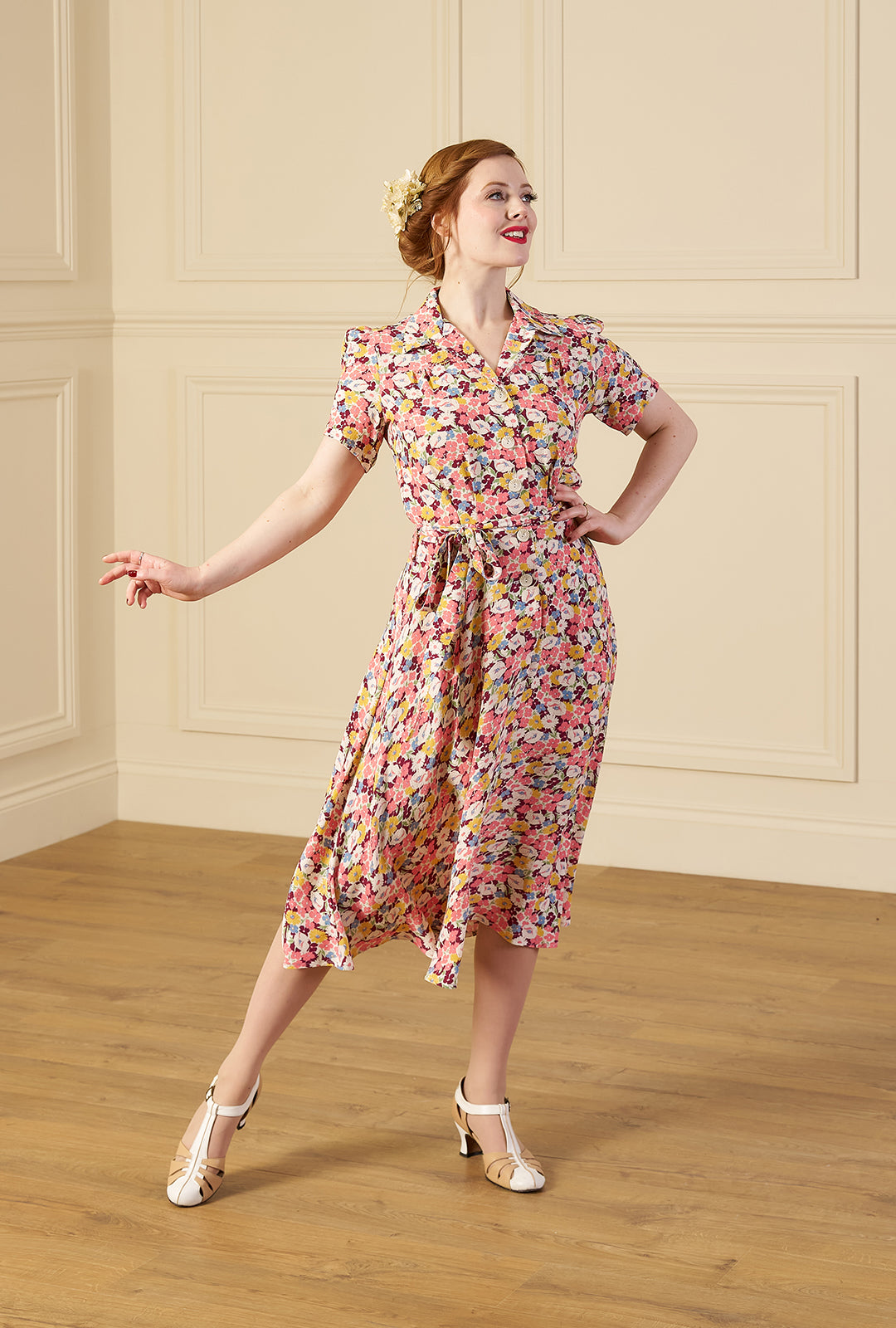 1940s Shirt-Waister Dress - Spring Parade