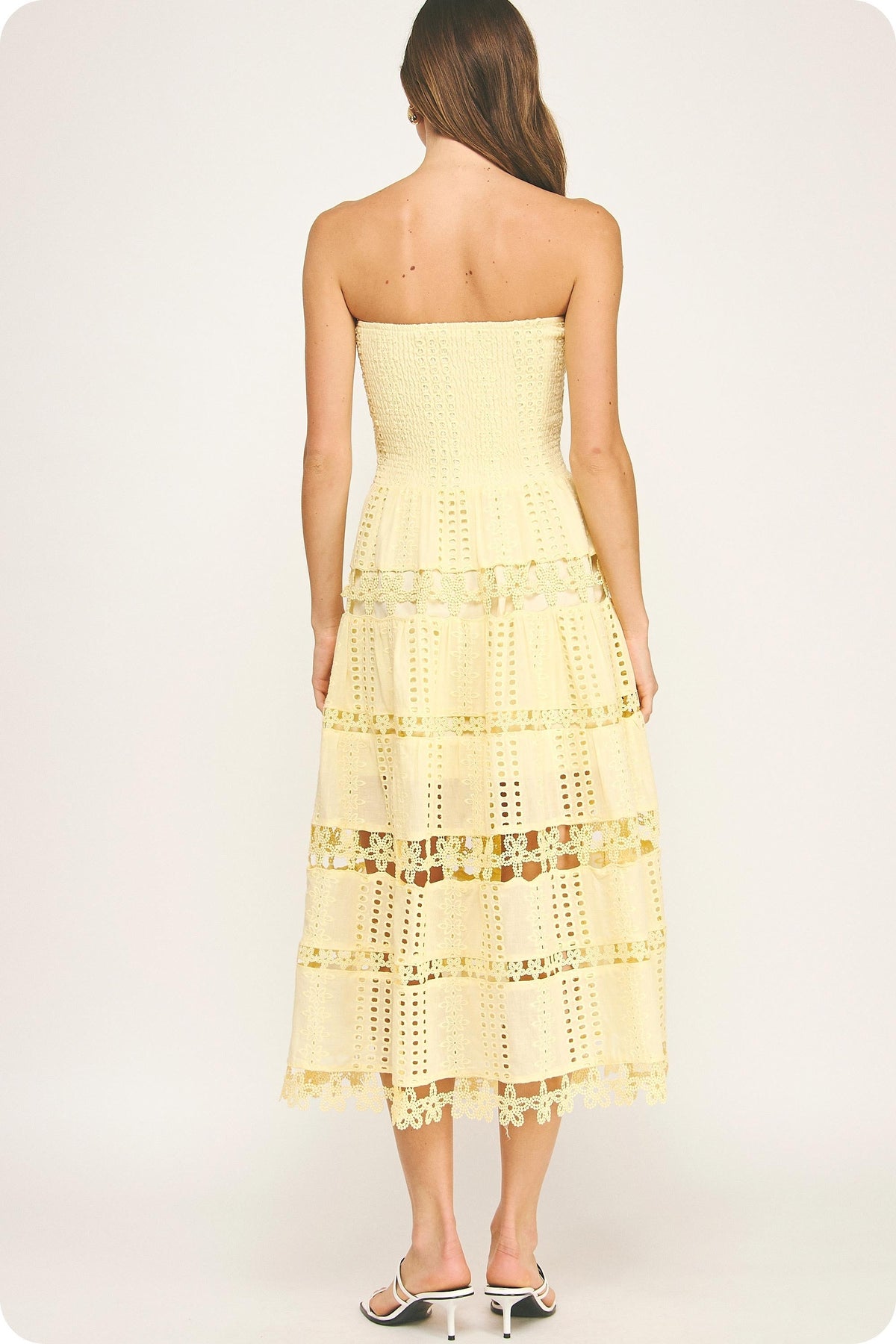 Beautiful Chaos Eyelet Lace Tube Dress