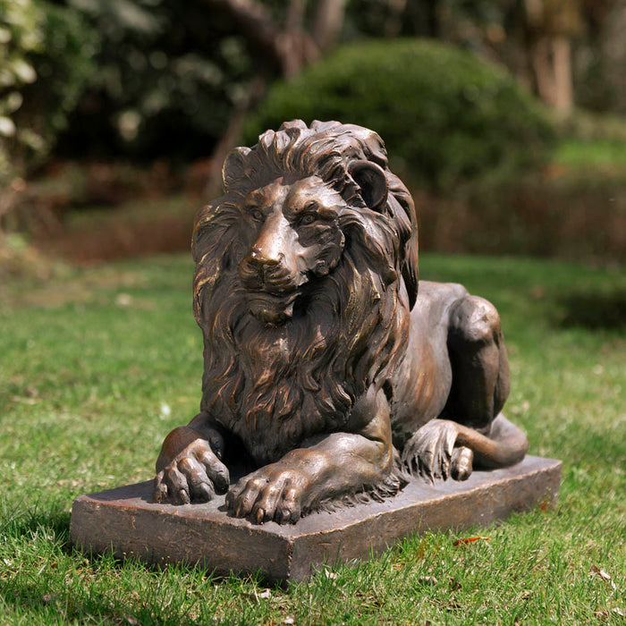 21.75"L MGO Guardian Lying  Lion Statue
