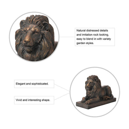 21.75"L MGO Guardian Lying  Lion Statue