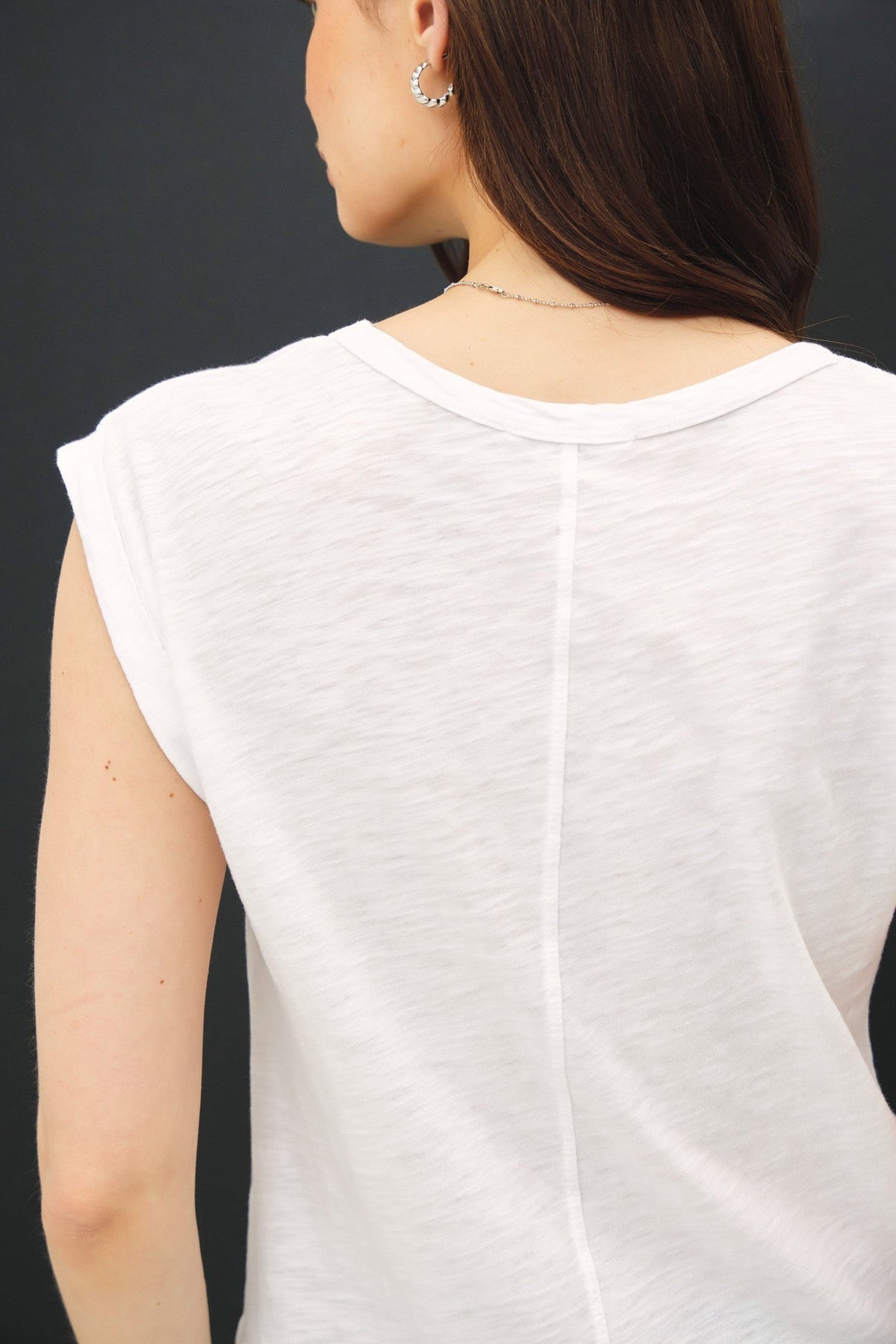 Scoop Neck Cap Sleeve Top