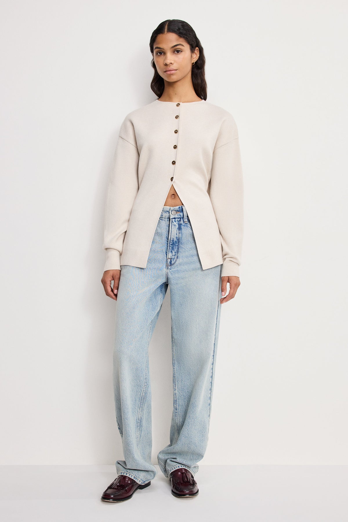 Good American Exaggerated Sleeve Cardigan