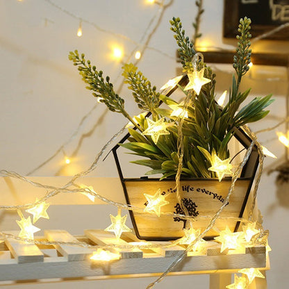 2M/5M LED Garland Twinkle Star Lights (Battery Operate)