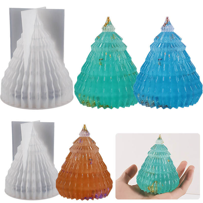 2pcs Christmas Tree Ornament Resin Mold