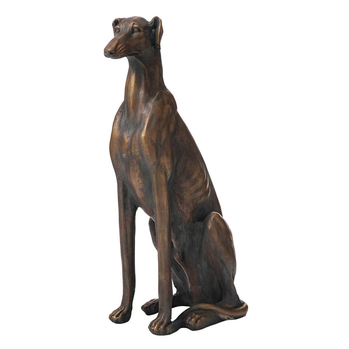 30.25"H MGO Sitting Greyhound Dog Statue