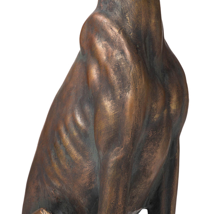 30.25"H MGO Sitting Greyhound Dog Statue