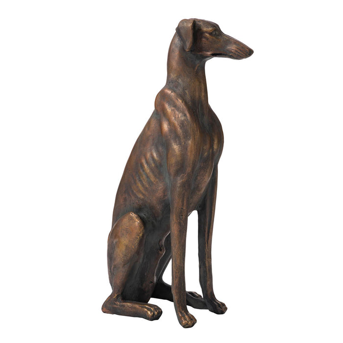 30.25"H MGO Sitting Greyhound Dog Statue