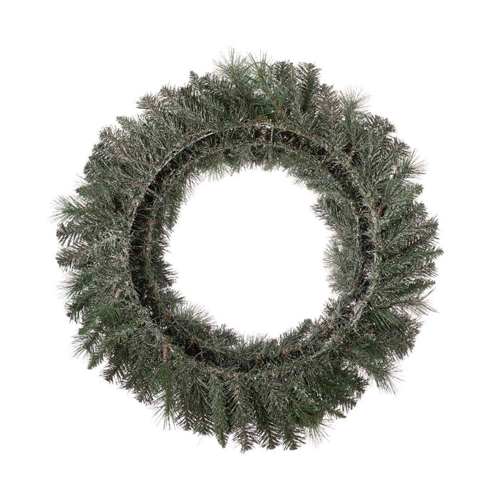 30"D Pre-Lit Glittered Pine Cone Christmas Wreath with 50 Warm White Lights