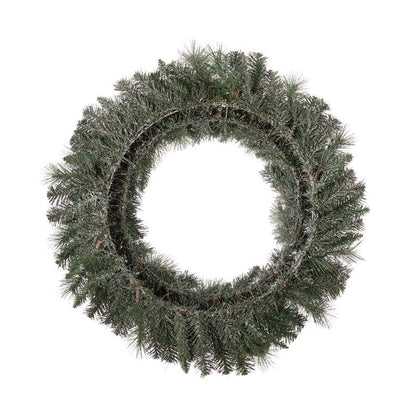 30"D Pre-Lit Glittered Pine Cone Christmas Wreath with 50 Warm White Lights