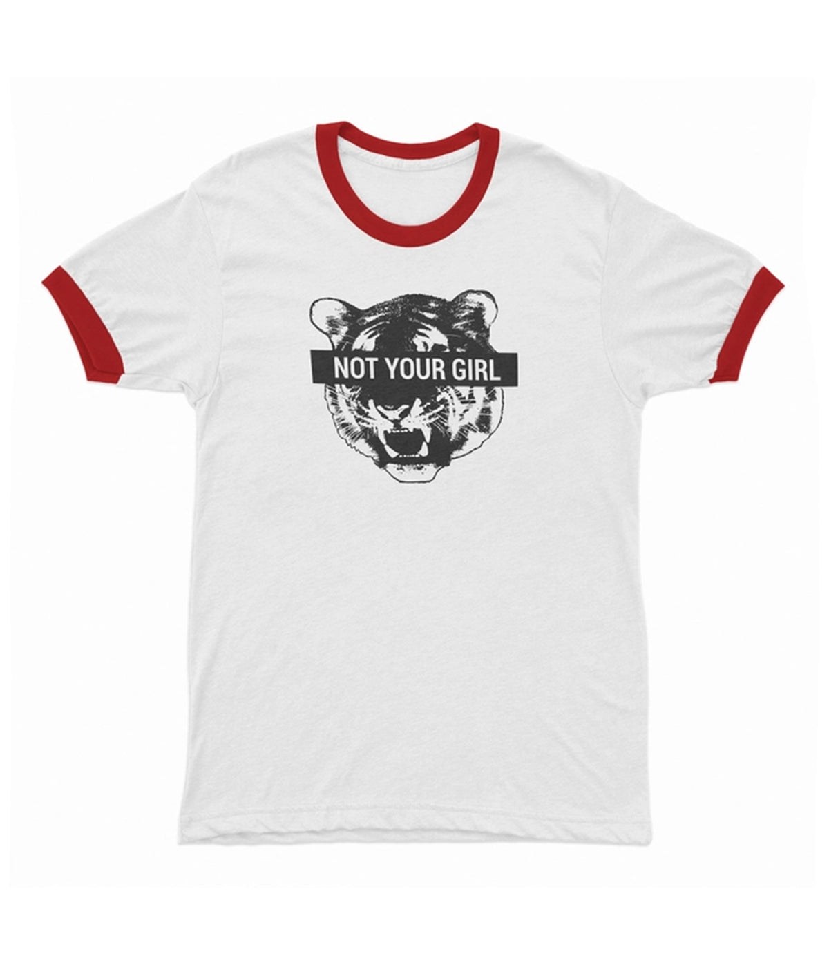 Tiger Not Your Girl Ringer Graphic Tee