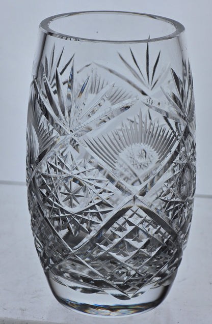 4 piece Cross cut pattern Hand cut Crystal juice glass