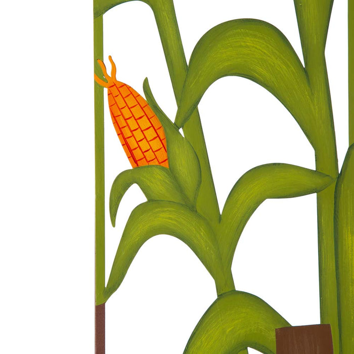 41.5"H Fall Metal Scarecrow & Corns Combo Yard Stake