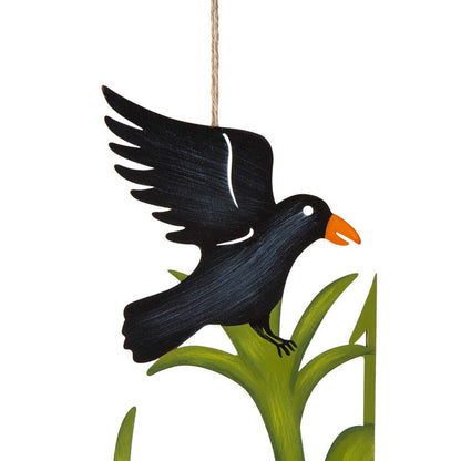 41.5"H Fall Metal Scarecrow & Corns Combo Yard Stake