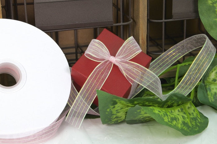 50 yards-Pink Corsage Ribbon (3/8" & 5/8")