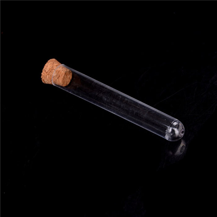 6" Clear Plastic Tubes With Cork 20ml, (20 Pcs)