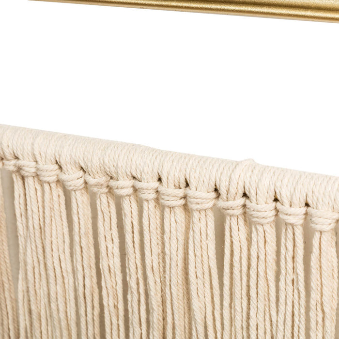 67.75"H Regency Modern/Boho Mirror With Tassels Hanging Decor