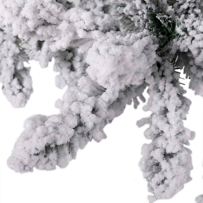 6ft Pre-Lit Snow Flocked Slim Fir Artificial Christmas Tree with 300 Warm White Lights