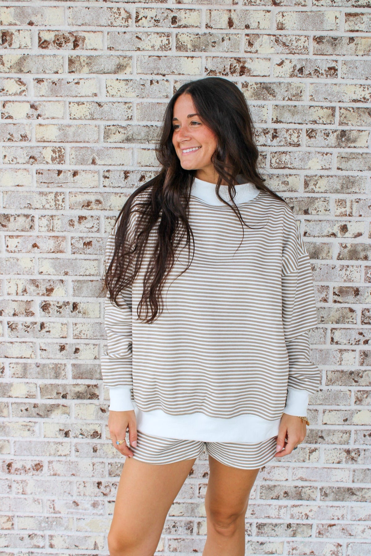 Graham Striped Mock Neck