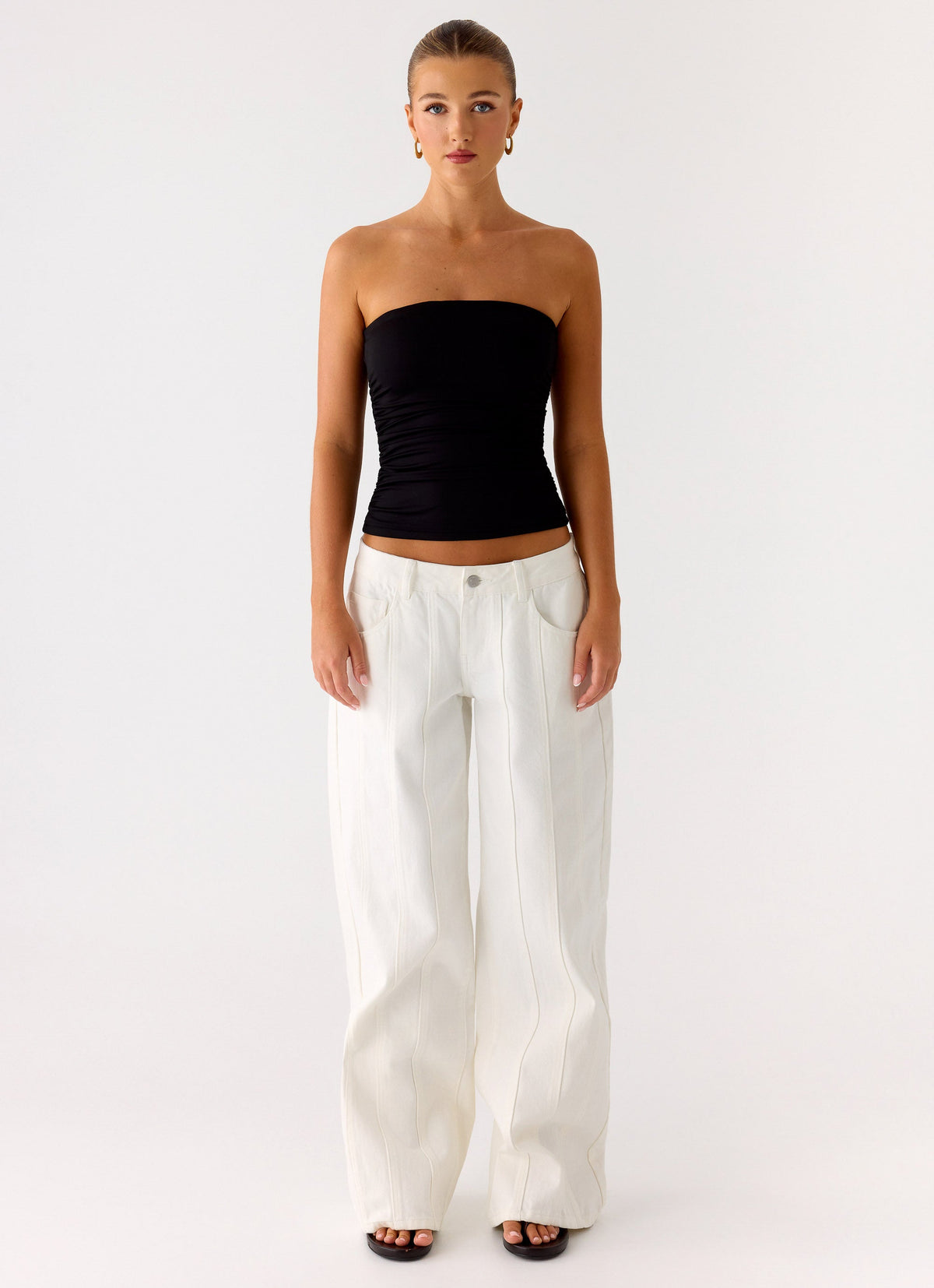 Adrienna Strapless Top - Black