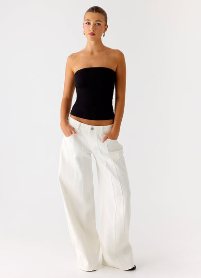 Adrienna Strapless Top - Black